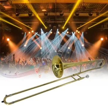 Summina Alto Trombone Brass Gold Lacquer Wind Instrument