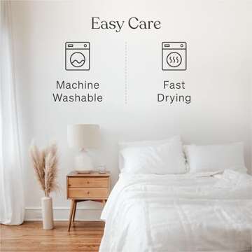 Baloo Weighted Blanket for Adults 25 lb King (Pebble White, 80"x87") | Cooling & 100% Cotton | Glass Microbead Fill