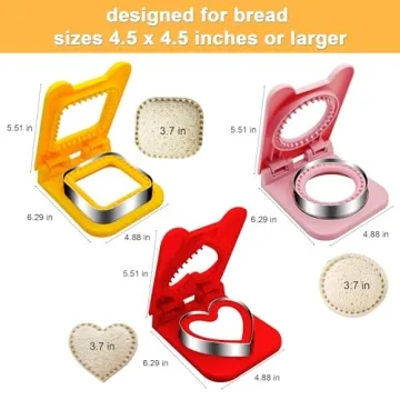 3PCS Fun Sandwich Cutter and Sealer for Kids