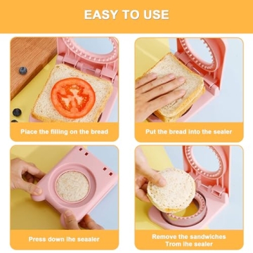 3PCS Fun Sandwich Cutter and Sealer for Kids