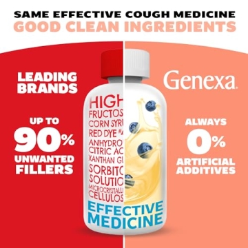 Genexa Kids Organic Cough Medicine Dye-Free Blueberry Flavor