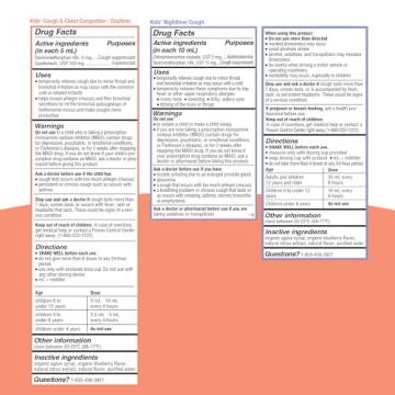 Genexa Kids Organic Cough Medicine Dye-Free Blueberry Flavor