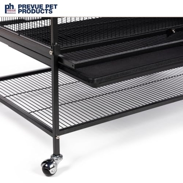 Spacious Wrought Iron Flight Cage for Small Birds