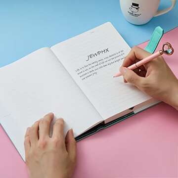 JEWPHX Heart Shaped Lock Diary with Key&Heart Diamond Pen,PU Leather Cover,A5,Journal Secret Notebook Gift for Women Girls (A5(8.5"*5.7"), 01-Green)