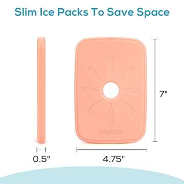 TOURIT Double Deck Lunch Cooler with Ice Packs for Women