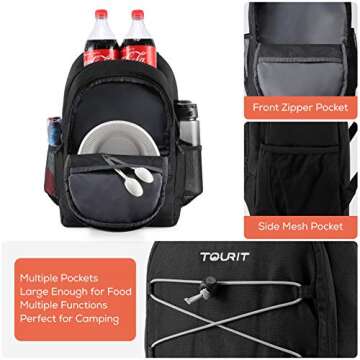TOURIT Insulated Backpack Cooler 28 Cans Leakproof Lightweight Cooler Backpack for Men Women to Work...