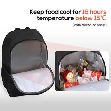 TOURIT Insulated Backpack Cooler 28 Cans Leakproof Lightweight Cooler Backpack for Men Women to Work, Picnics, Hiking, Beach, Park or Day Trips