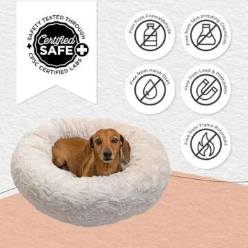 Calming Donut Bed for Cats and Dogs - Luxurious Comfort