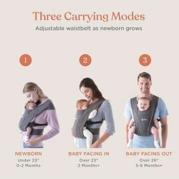 Ergobaby Embrace Cozy Newborn Essentials Baby Carrier Wrap (7-25 Pounds), Ponte Knit, Blush Pink