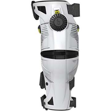Mobius X8 Knee Braces (M, White/Acid Yellow) - Ultimate Support and Comfort