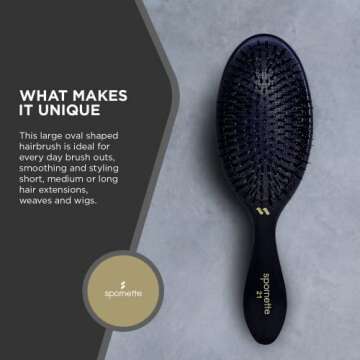 Spornette Large Oval Hair Brush for All Hair Types
