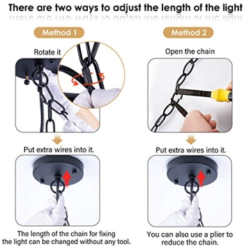 FLOURIM Black Gold Pendant Lighting Fixture for Home