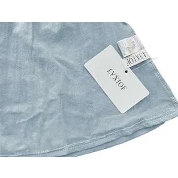 LYXIOF Toddler Baby Girl Cotton Linen Summer Dress Ruffle Sleeve Back Bowknot Kids Beach Dresses Light Blue 130CM