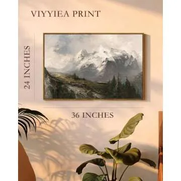 VIYYIEA Vintage Nature Art Decor Large Canvas Print