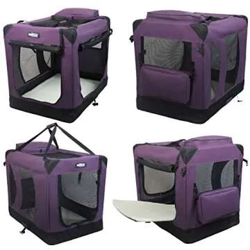 EliteField 3-Door Folding Soft Dog Crate for Pets