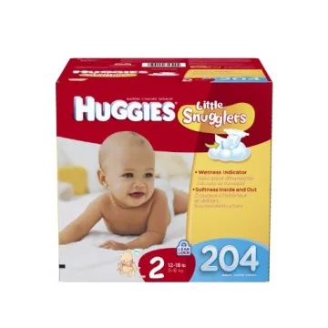 Huggies Little Snugglers Diapers Economy Plus, Size 2, 204 Count
