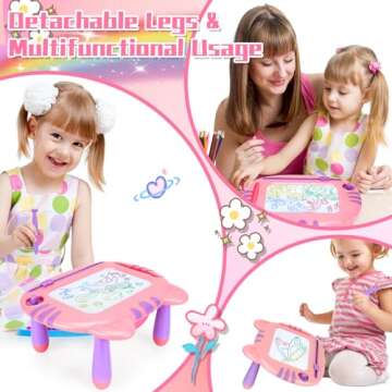 Toddler Toys,Toys for 1-2 Year Old Girls,Magnetic Drawing Doodle Board for Toddler 1-3,Learning Educational Baby Kids Toys for 18 Months 1 2 3 Year Old Girl,Toddler Girl Toys Christmas Birthday Gifts