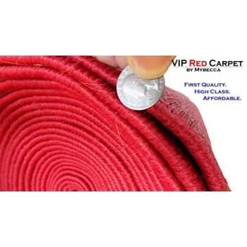 Mybecca RED Carpet Aisle Runner 2 x 10 ft (1.8ft x 10 ft) 21.6in x 120in Color: Dark Red High-Class VIP Quality for Parties, Feel Events, Wedding and Ceremony