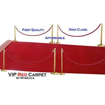Mybecca RED Carpet Aisle Runner 2 x 10 ft (1.8ft x 10 ft) 21.6in x 120in Color: Dark Red High-Class VIP Quality for Parties, Feel Events, Wedding and Ceremony