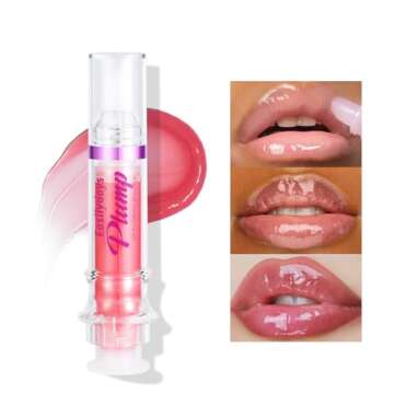 Easilydays Lip Gloss Plumper for Fuller, Glossy Lips