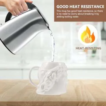 DOITOOL Vintage Decor Mug Novelty Coffee Mugs Ceramic David Statue Cup Drinking Cup Coffee Tumbler Without Lid Coffee Decor Funny Mug