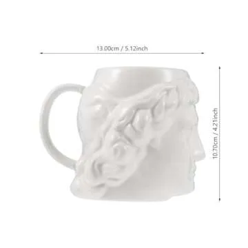 DOITOOL Vintage Decor Mug Novelty Coffee Mugs Ceramic David Statue Cup Drinking Cup Coffee Tumbler Without Lid Coffee Decor Funny Mug