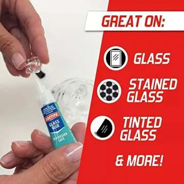 Loctite Glass Glue, 2 Gram Tube, 1 Pack - Clear Superglue for Glass, Plastic, Wood, Metal, Crafts, & Repair, Instant Glue Adhesive, Quick Dry