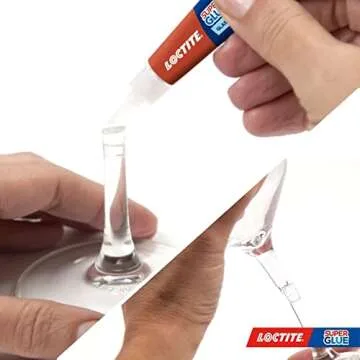 Loctite Glass Glue, 2 Gram Tube, 1 Pack - Clear Superglue for Glass, Plastic, Wood, Metal, Crafts, & Repair, Instant Glue Adhesive, Quick Dry