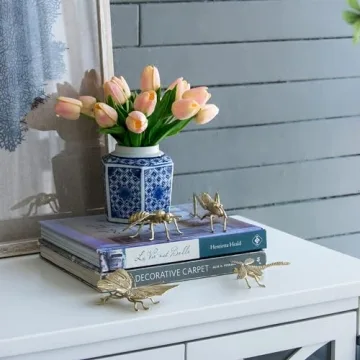 A&B Home Blue and White Ginger Jar Set for Elegant Decor