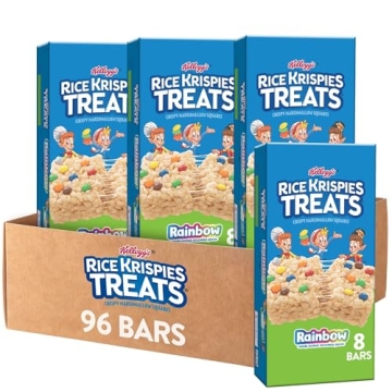 Rice Krispies Treats Marshmallow Snack Bars - Delightful Rainbow  Snacks for Kids and Adults (12 Box...