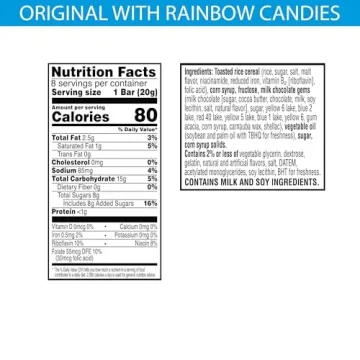 Rice Krispies Treats Rainbow Snack Bars for Kids and Adults - 12 Boxes