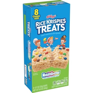 Rice Krispies Treats Rainbow Snack Bars for Kids and Adults - 12 Boxes