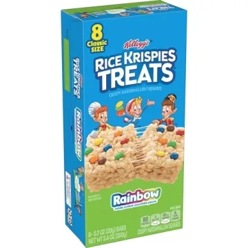 Rice Krispies Treats Rainbow Snack Bars for Kids and Adults - 12 Boxes