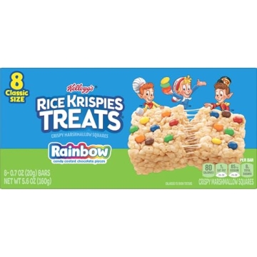 Rice Krispies Treats Rainbow Snack Bars for Kids and Adults - 12 Boxes