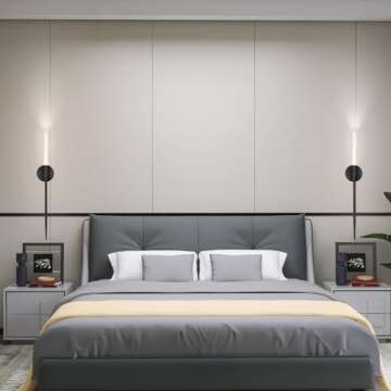 HOMLUCE Modern Black Wall Sconce Lighting，Hardwired Indoor LED Wall Lights, 5W Crystal Column Wall...