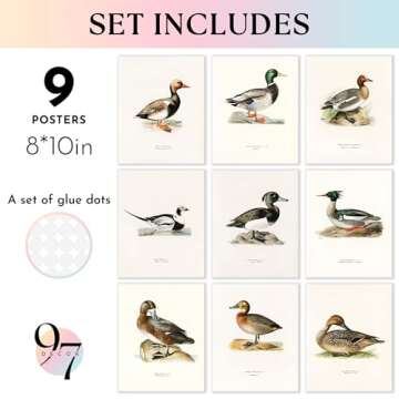 97 Decor Mallard Duck Decor For Home - Vintage Duck Hunting Poster, Ducks Wall Art Prints, Waterfowl...