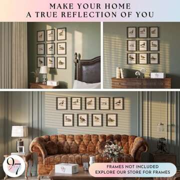 97 Decor Mallard Duck Decor For Home - Vintage Duck Hunting Poster, Ducks Wall Art Prints, Waterfowl Antique Mallard Nursery Decoration (8x10 Unframed)