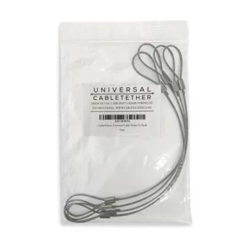 Universal CableTether - Adjustable Secure Cable Tethers 4 Pack