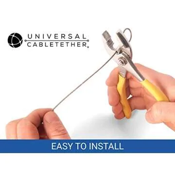 Universal CableTether - Adjustable Secure Cable Tethers 4 Pack