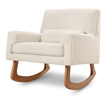 Nursery Works Sleepytime Rocker in Ivory Boucle with Light Legs, Wood, Foam, Greenguard Gold and Cer...