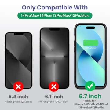 Battery Charging Case for iPhone 12Pro Max/13Pro Max/14Pro Max/14Plus (6.7 Inch), Powerful 8600mAh P...