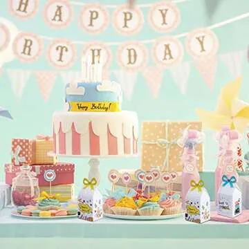 12 PCS Back to School Party Gift Boxes-Square First Day of School Candy Box with Bow-Treat Boxes for School Classroom Party Favor Supplies