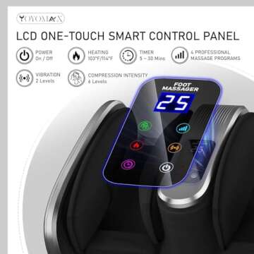 yoyomax FSA HSA Eligible Foot Massager for Plantar Fasciitis, Neuropathy & Pain Relief, Shiatsu with...