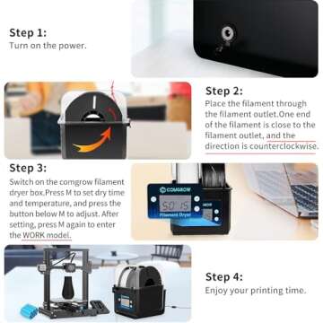 Comgrow 3D Filament Dryer Box for Effective Moisture Removal