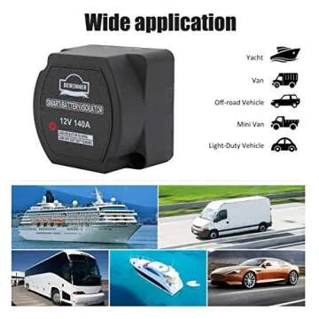 Dual Battery Smart Isolator DEWINNER - VSR - Voltage Sensitive Relay, 12V 140 Amp Specially Designed...