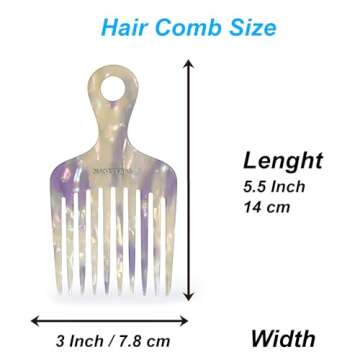 MANETURAL Long-Tooth Comb for Curly and Beard Care