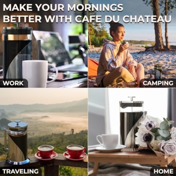 Stainless Steel French Press Coffee Maker 34oz BPA Free