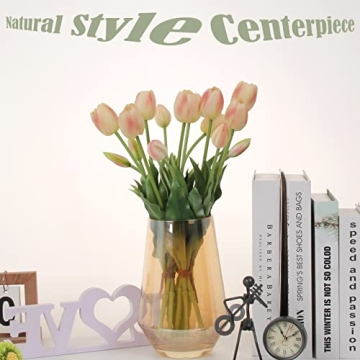 cn-Knight 20pcs Real Touch Artificial Tulip Flowers