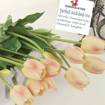 cn-Knight 20pcs Real Touch Artificial Tulip Flowers