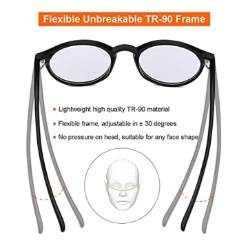 Gleyemor Stylish Blue Light Glasses for Comfortable Viewing